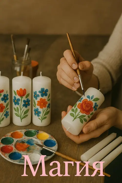 Ръчно рисувани свещи