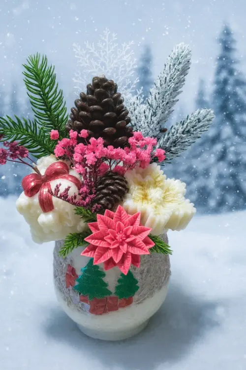 Коледна свещ композиция