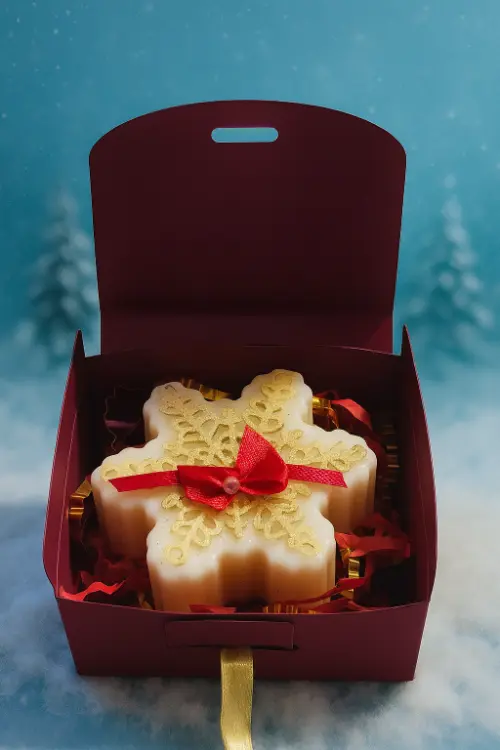 Коледен подарък със свещ