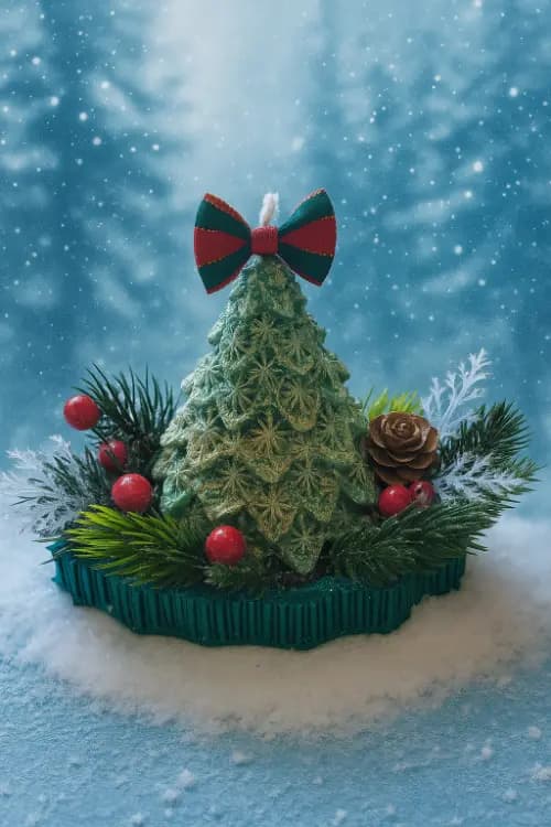 Свещ елхичка с украса